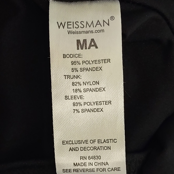 Weissman Dance Romper Sequin Black Mesh Long Sleeve Costume Adult Jazz Lyrical M - Picture 11 of 11